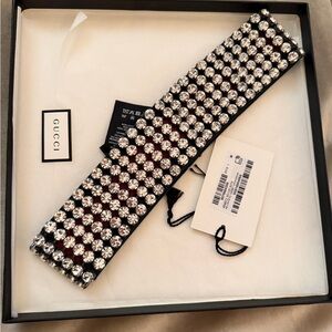 Gucci Crystal-Embellished Wide HEADBAND